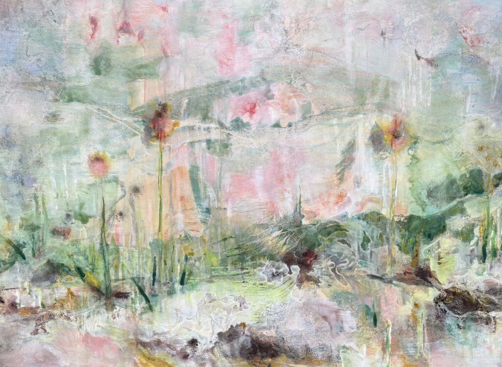 Kunstwerk schilderij Dageraad door Irene Keyzer voor expositie Steede Hoge Woerd